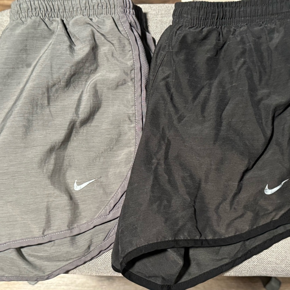 Nike Gray and Black Athletic Shorts